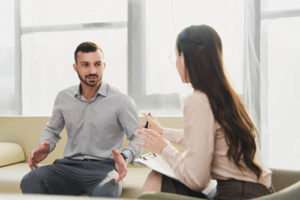 a man keeps his addiction under control with support and medication assisted treatment in a methadone treatment program