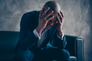 a man struggles to manage his anger issues without professional help